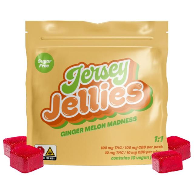 Ginger Melon Madness | 1:1 THC:CBD | 10mg Gummies (10pk) (Sugar Free) (Vegan)