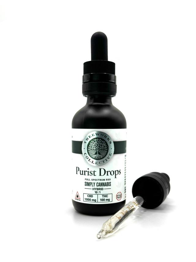 Purist Drops | Simply Cannabis | 10:1 | CBD:THC | 1100mg Tincture (Vegan) (Gluten & Sugar Free)