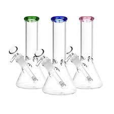 Classic Glass Beaker Light Water Pipe | (S) 10" | 14mm F