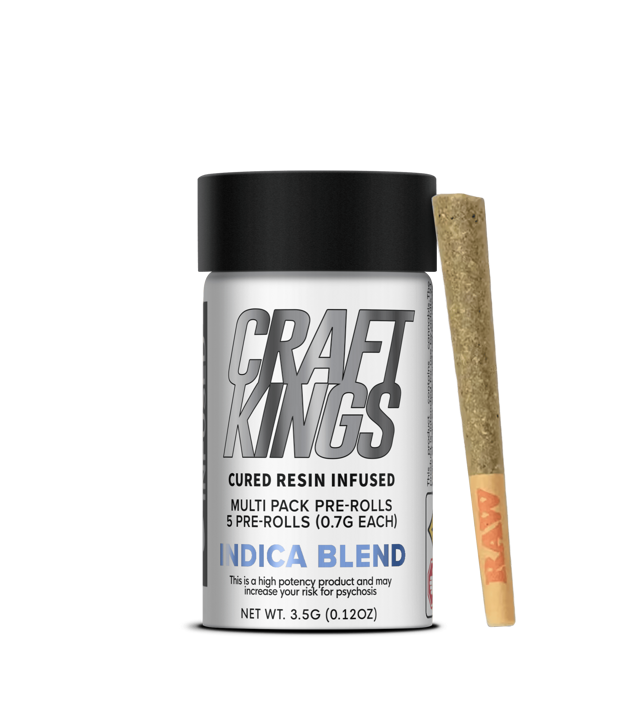 Indica Blend | 0.7g Infused Prerolls (5pk)