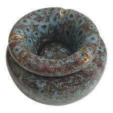 Fujima | Moroccan Ceramic Ashtray | Dark Peacock