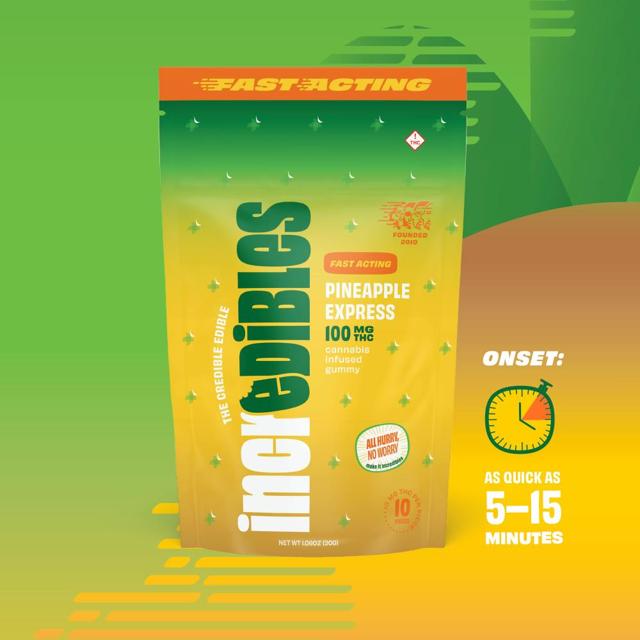 Fast Acting Pineapple Express | 100mg Gummies (10pk)