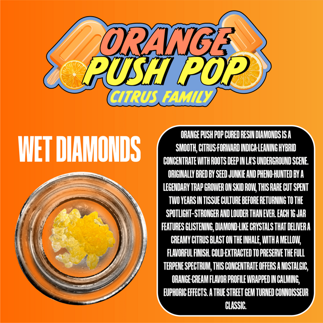 Orange Push Pop | 1g Wet Diamonds