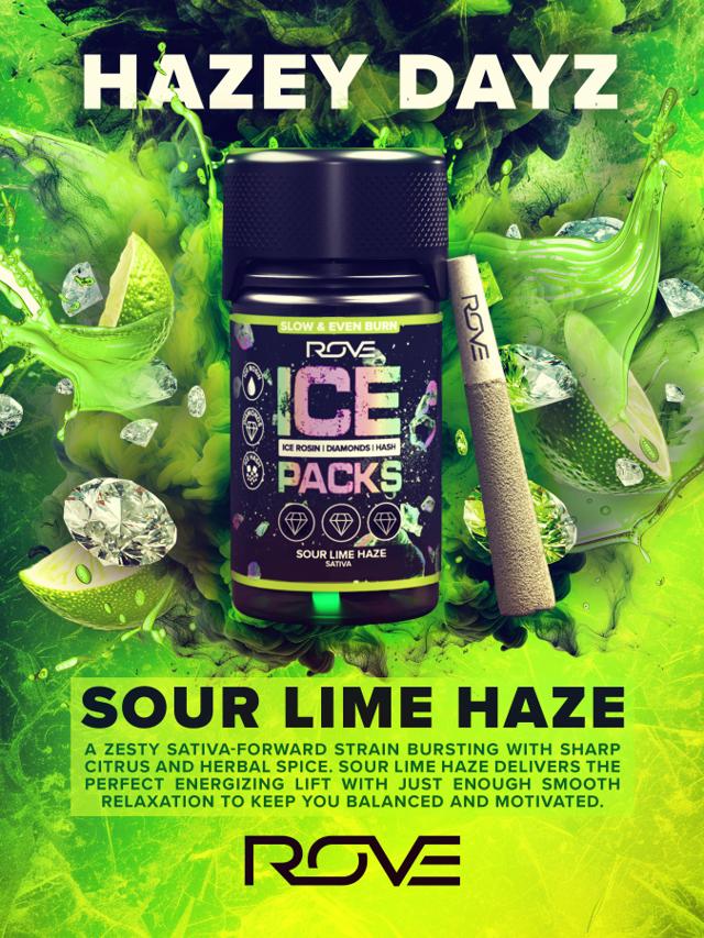 Sour Lime Haze | .6g Triple Infused Prerolls (Rosin , Diamonds , Hash) 5pk