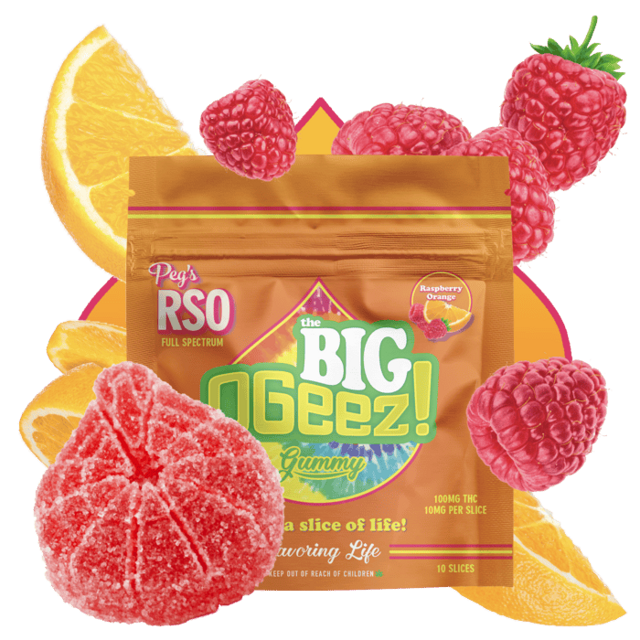 Big OGEEZ | Raspberry Orange | 100mg RSO Gummies (2pk)