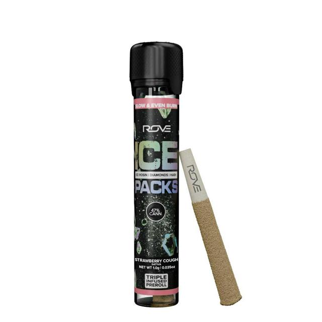 Strawberry Cough | 1g Triple Infused Preroll (Rosin, Hash, Diamonds) (1pk)