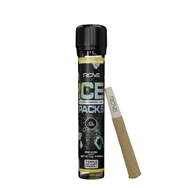 Kiwi Kush | 1g Triple Infused Preroll (Rosin, Hash, Diamonds) (1pk)