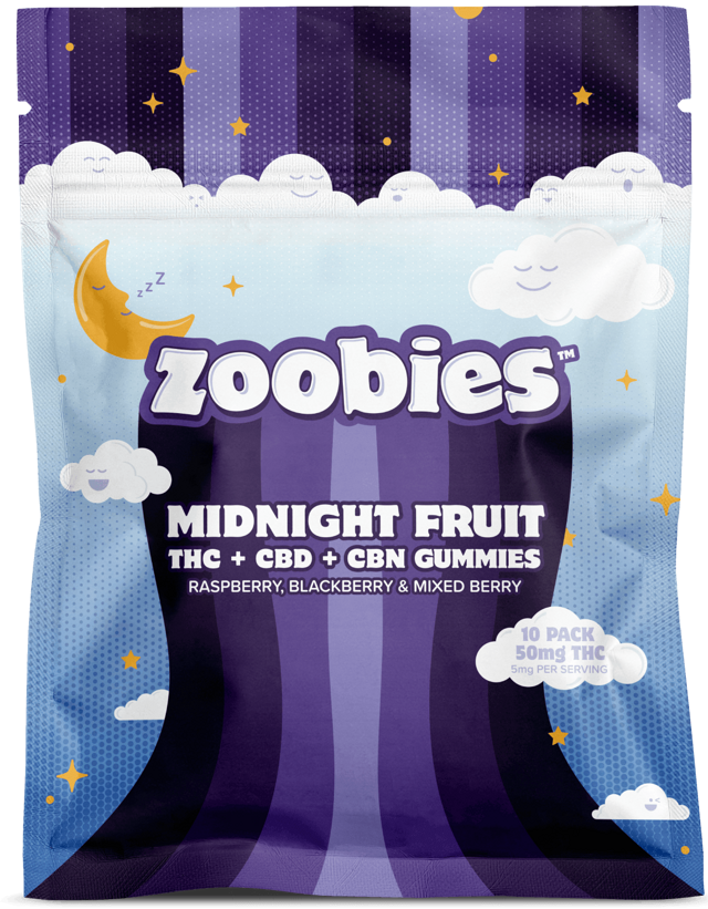 Midnight | Mixed Berry | 1:1:1 THC:CBD:CBN | 5mg Gummies (10pk)