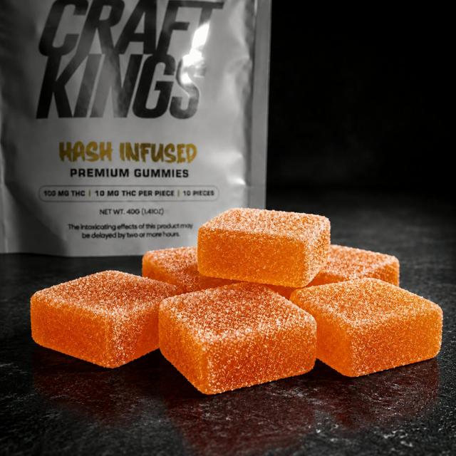 Mango | Hash Infused Gummies | 100mg (10pc)