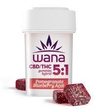 Pomegranate Blueberry Acai | 5:1 | CBD:THC | 100mg Gummies (20pk) (VEGAN)
