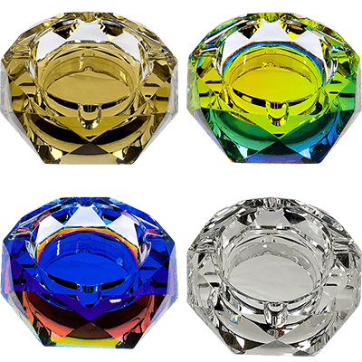 Iridized Glass Ashtray | Asst Colors