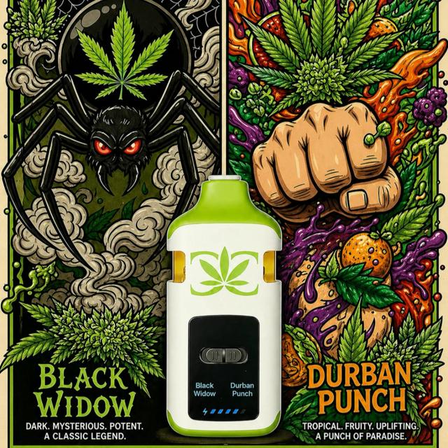 Black Widow x Durban Punch | 2g Liquid Diamond Dual Vape (Disposable)