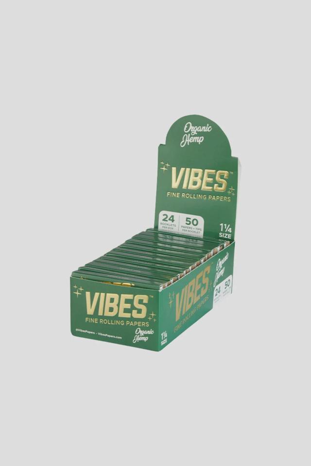 Vibes | Organic Hemp Rolling Papers w/ Tips | 1 1/4