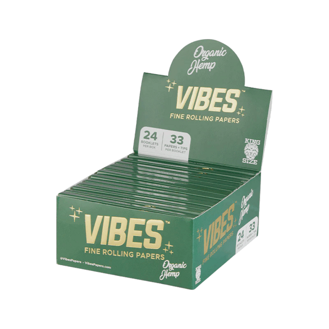 Vibes | Organic Hemp Rolling Papers w/ Tips | King Size