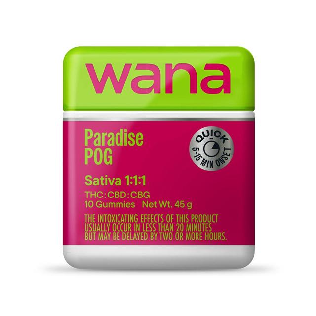 Quick Paradise POG | 1:1:1 | THC:CBD:CBG | 100mg Gummies (10pk)