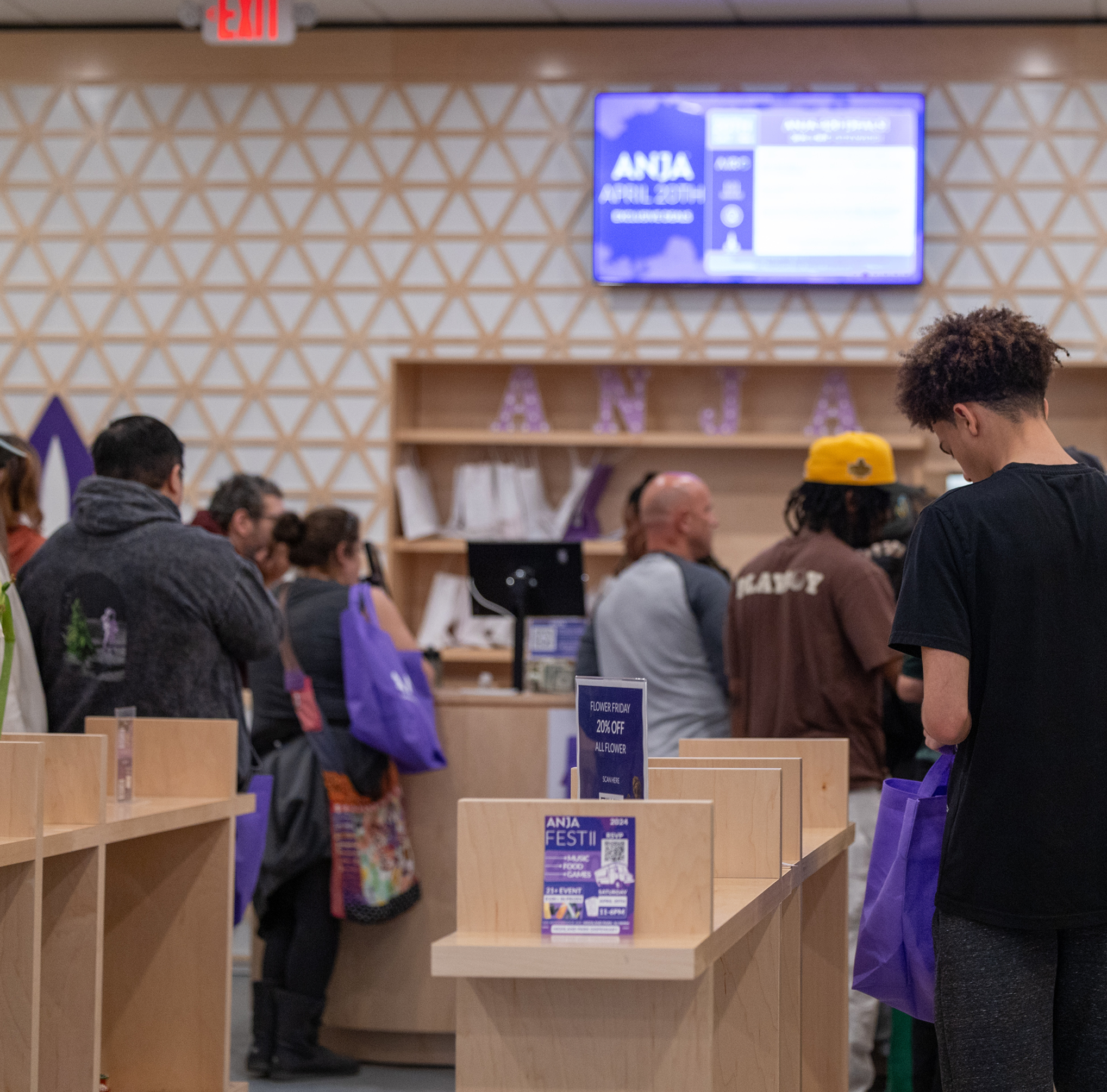 ANJA Store with customers browsing products