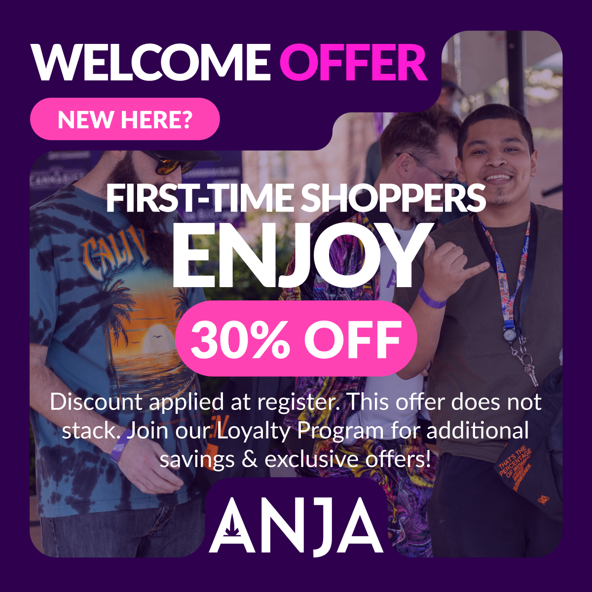 Welcome Offer - 30% off for first-time shoppers